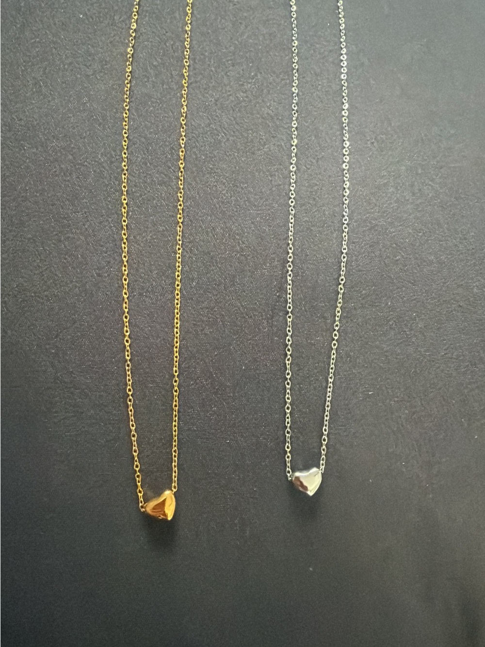 Minimal Heart Pendant Necklace - Gold or Silver